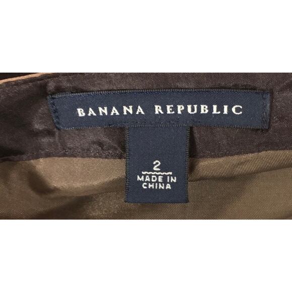 Banana Republic Brown Cream Chevron Striped Halter
Midi Dress Size 2 100% Silk - Picture 4 of 8